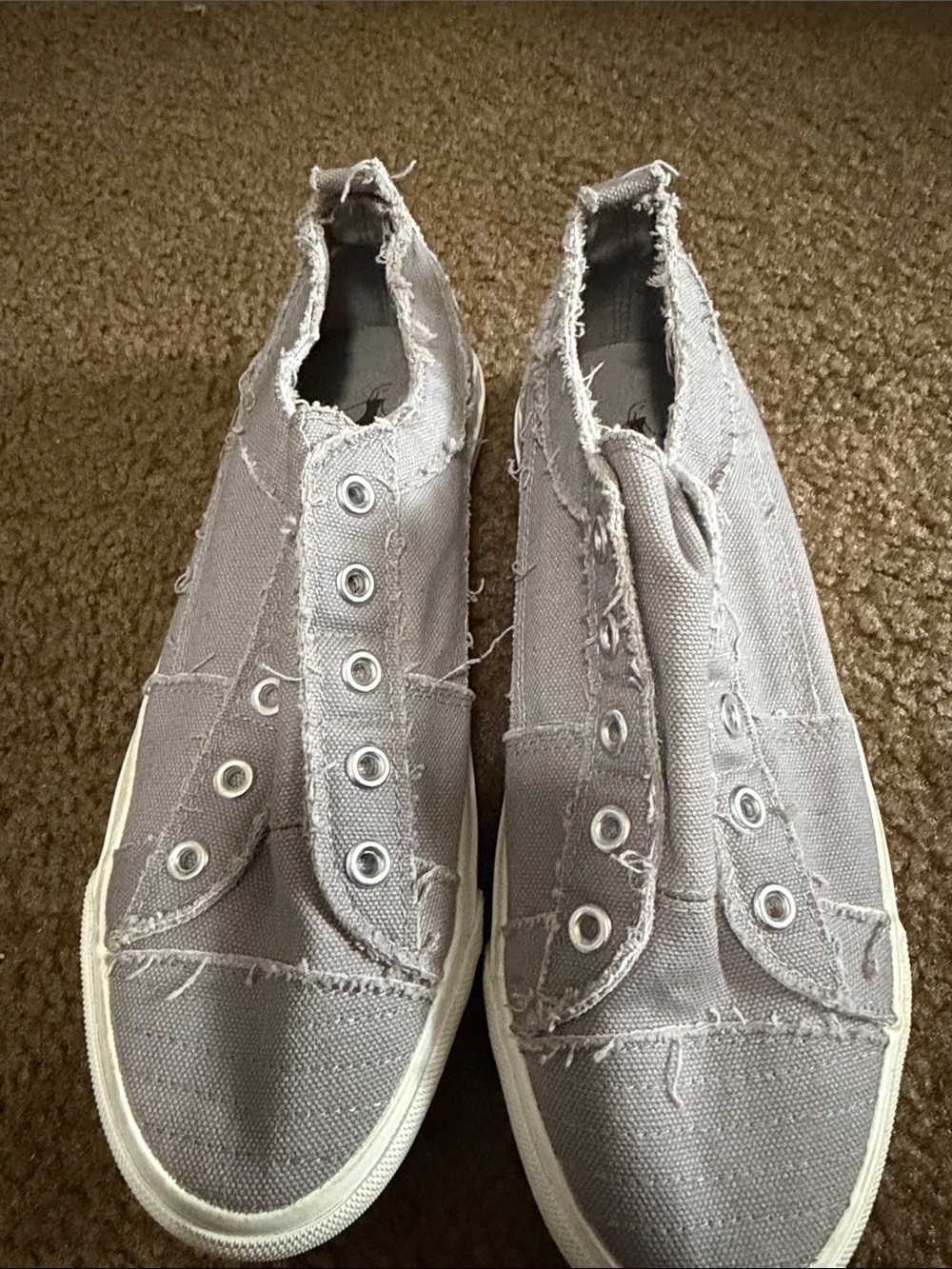 Women’s Corkys Slip-On Canvas Sneakers in Gray